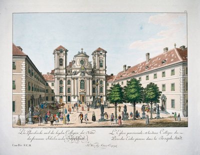 View of Piaristenplatz and the Church 