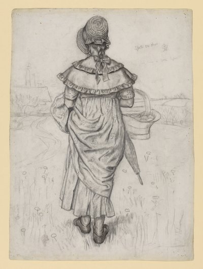 Study for "Under the Window" by Kate Greenaway