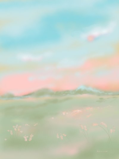Dreamy Pastel Meadow by Katharina Puritscher