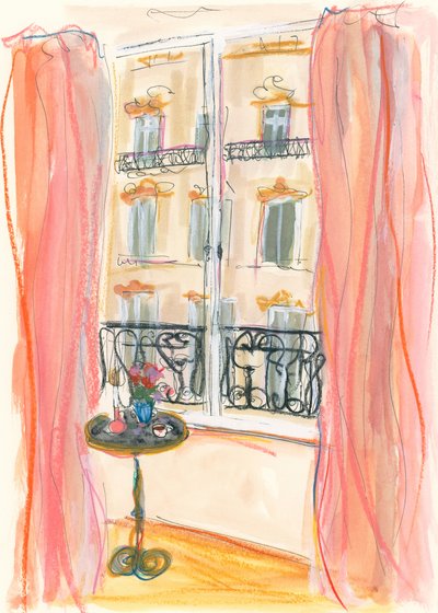 Paris Window View by Katharina Puritscher