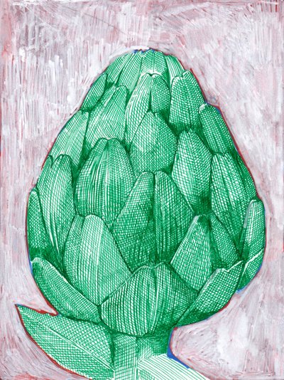 Vibrant Green Artichoke by Katie O'Shea