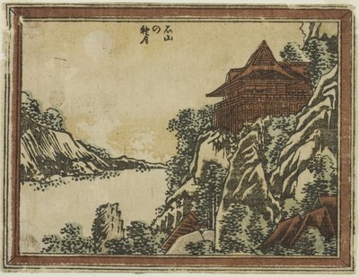 Autumn Moon at Ishiyama from the series Eight Views of Omi in Etching Style by Katsushika Hokusai