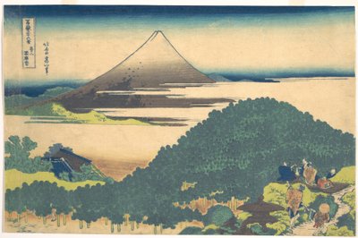 Cushion Pine at Aoyama, from the Series Thirty-six Views of Mount Fuji by Katsushika Hokusai