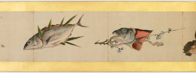 Handscroll with Miscellaneous Images, Edo Period (detail) by Katsushika Hokusai