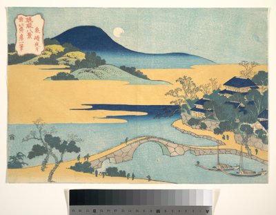 Evening Moon at Izumizaki, from the series Eight Views of the Ryukyu Islands by Katsushika Hokusai