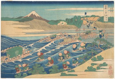 Fuji Seen from Kanaya on the Tokaido, from the series Thirty-six Views of Mount Fuji by Katsushika Hokusai
