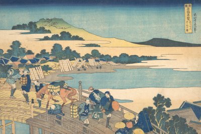 Fukui Bridge in Echizen Province by Katsushika Hokusai