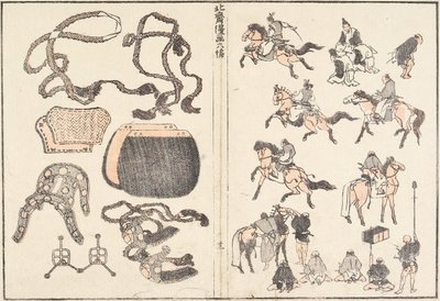 Horse Riders and Harness by Katsushika Hokusai