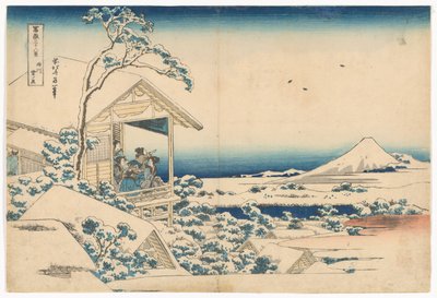 Koishikawa on a Snowy Morning, from the series Thirty-six Views of Mount Fuji by Katsushika Hokusai