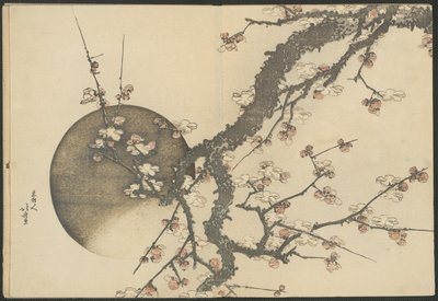 Plum Blossom and the Moon from the Book Mount Fuji in Spring by Katsushika Hokusai