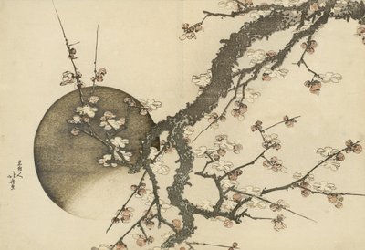 Plum Blossom and the Moon from the Book Mount Fuji in Spring by Katsushika Hokusai