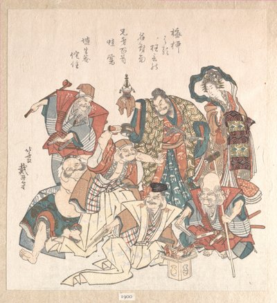 Seven Gods of Good Fortune by Katsushika Hokusai
