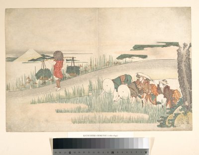 Spring in the Rice Fields by Katsushika Hokusai