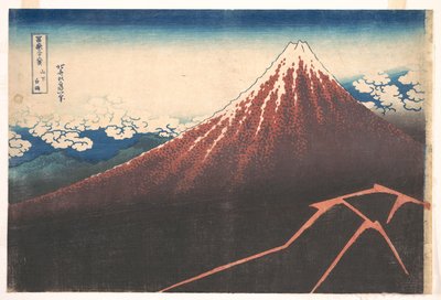 Storm below Mount Fuji, from the series Thirty-six Views of Mount Fuji by Katsushika Hokusai