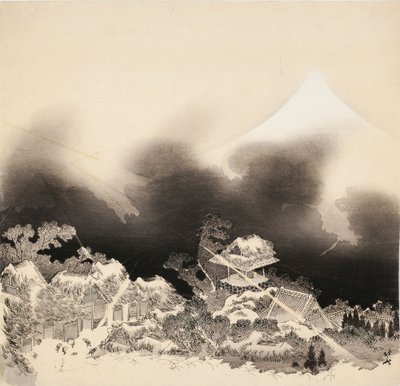Storm in the Mountains by Katsushika Hokusai