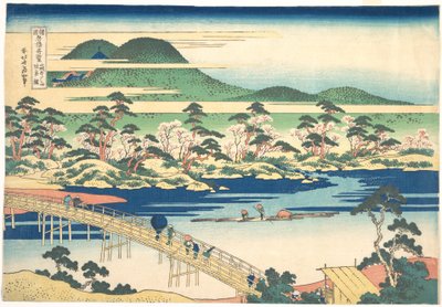 Togetsu Bridge at Arashiyama in Yamashiro, from the Series Remarkable Views of Bridges in Various Provinces by Katsushika Hokusai
