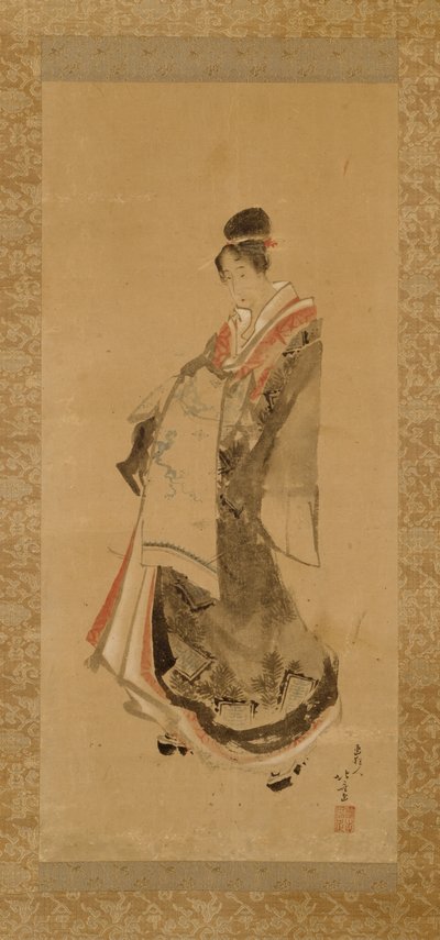 Walking Courtesan by Katsushika Hokusai