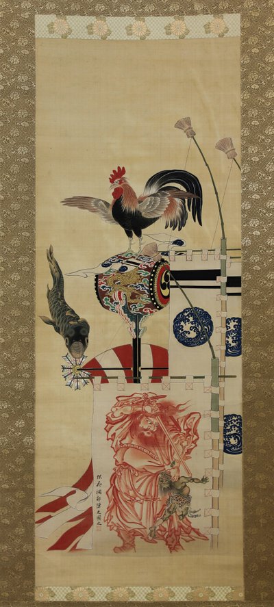Boys Day Carp Streamer and Shoki Banner by Kawanabe Kyosai