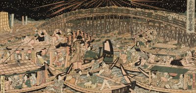 Evening Cool at Ryōgoku Bridge in the Eastern Capital by Keisai Eisen