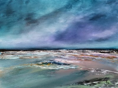 Purple Sky Seascape by Kenneth Cowins