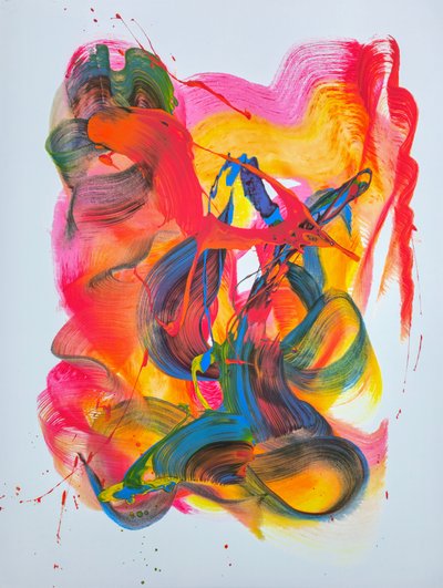 Vibrant Abstract Flow by Kenneth Cowins