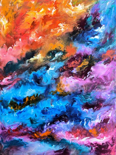 Vibrant Color Swirls by Kenneth Cowins