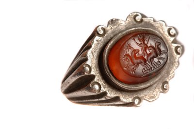 Bulgarian Gold Rush, Nicholai Ovtcharov, Perperikon artifacts, Ptolemy ring, carnelli, 2006 by Kenneth Garrett