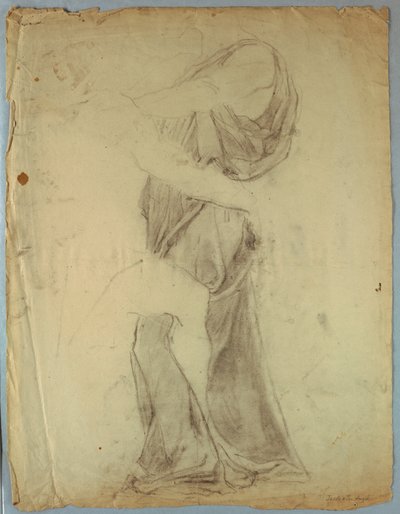 Drapery Study for "Jacob Wrestling with the Angel" by Kenyon Cox