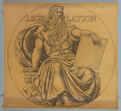 Legislation, Cartoon for Mosaic in Wisconsin State Capitol Rotunda by Kenyon Cox