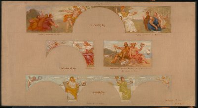 Sketches for a Decoration of a Private Library B by Kenyon Cox