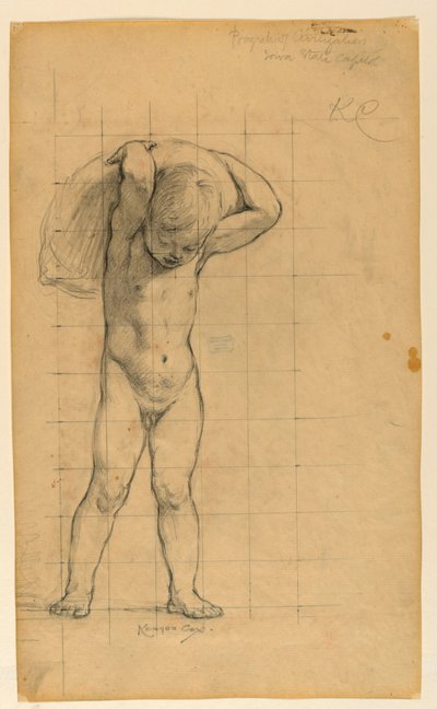 Study for "Commerce," "The Progress of Civilization: The Forge, Commerce, and Education" State Capitol, Des Moines, IA by Kenyon Cox