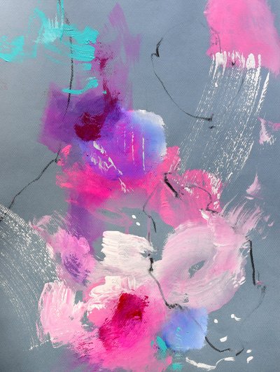 Vibrant Abstract Blooms by Kirsten Handelmann