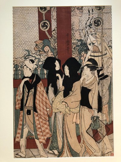 Asakusa Temple by Kitagawa Utamaro