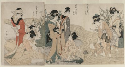 Musashi, Omi, Yamashiro, and Settsu Provinces from the series Fashionable Six Jewel Rivers by Kitagawa Utamaro