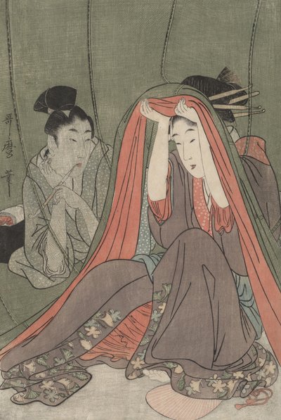 The Mosquito Net by Kitagawa Utamaro
