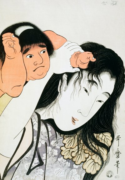 Yamauba and Kintaro, popular figures from Japanese folklore by Kitagawa Utamaro