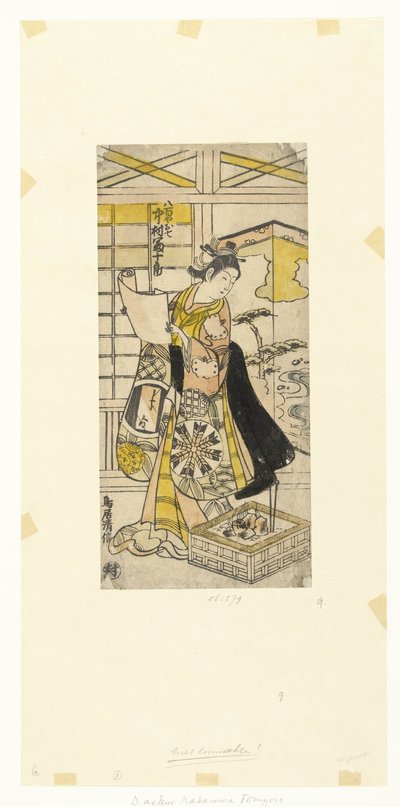 Actor Nakamura Tomijuro I as Yaoya Oshichi by Kiyonobu (II) , Torii