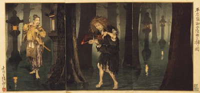 Taira no Tadamori Captures the Priest of Mido by Kobayashi Kiyochika