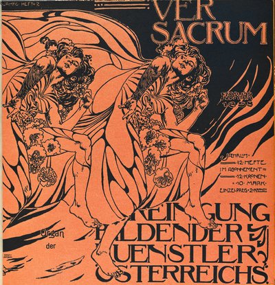Cover for the February 1898 Issue of Ver Sacrum, the Magazine of the Art Nouveau Sezession-Movement by Koloman Moser