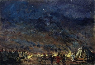 The Polovtsian camp. Stage design for the opera Prince Igor by A. Borodin by Konstantin Alekseevich Korovin