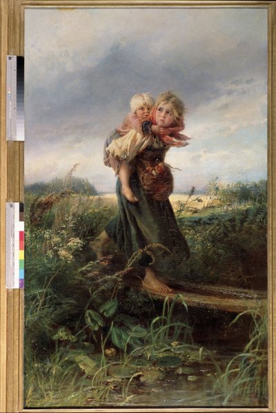 Children Running Away from Thunderstorm by Konstantin Egorovich Makovsky