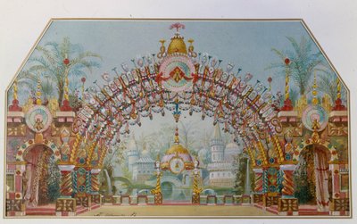 Stage design for the ballet The Nutcracker by P. Tchaykovsky by Konstantin Matveevich Ivanov