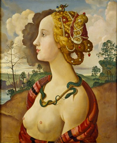 A Copy of the so-called Portrait of Simonetta Vespucci by Konstantin Somov