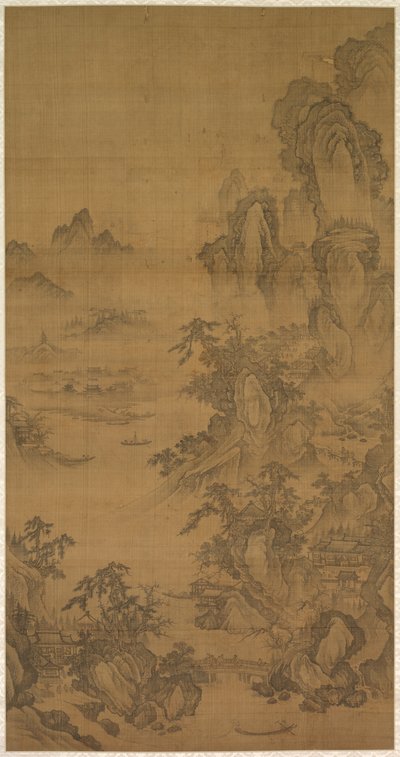 Mountain Market, Clear with Rising Mist by Korea, Joseon dynasty