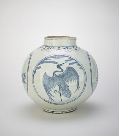 Jar with Designs of Tortoises and Cranes, 19th Century by Korean School