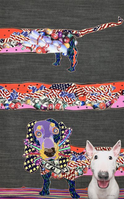 Patriotic Pop Art Dogs by Kostyantin Malginov