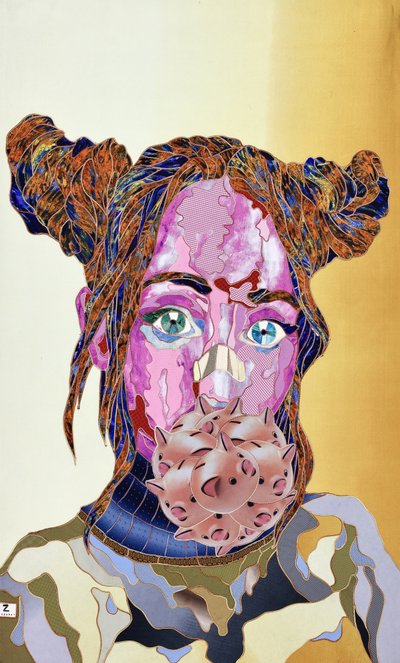 Quirky Pig Mouth Girl by Kostyantin Malginov