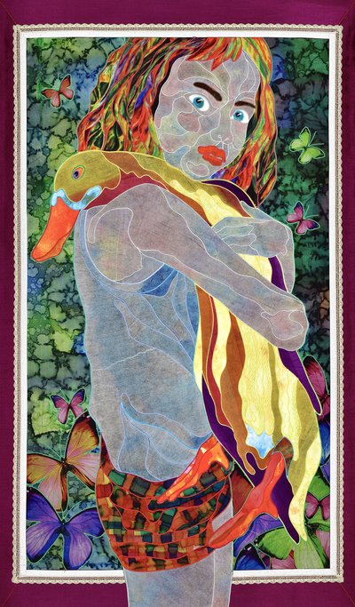 Surreal Girl And Duck by Kostyantin Malginov