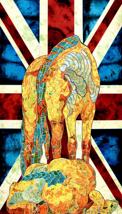 Vibrant Union Jack Horse by Kostyantin Malginov
