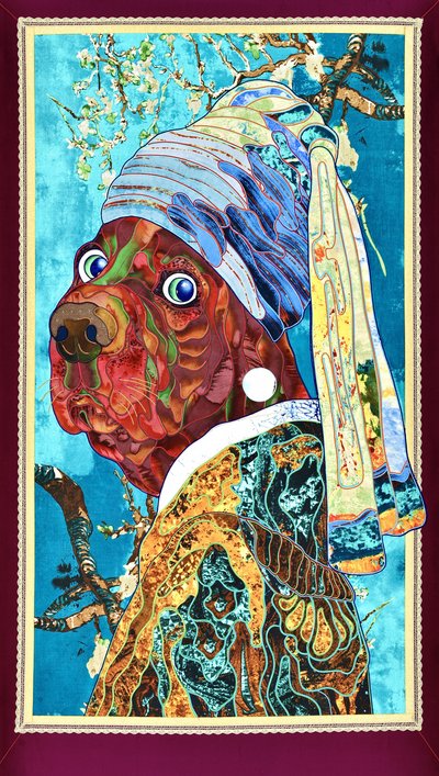 Whimsical Pearl Earring Dog by Kostyantin Malginov